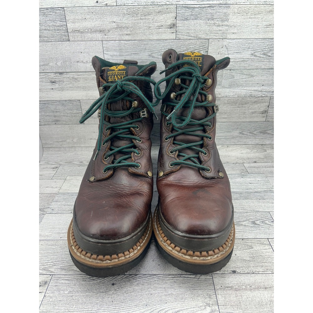 Georgia Boot Georgia Giant G8274 Men Sz 13W Brown Leather 8 Inch Work Boots‎